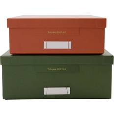 House Doctor Oppbevaringskurver House Doctor Storage boxes, Keep Green/Orange Oppbevaringskurv