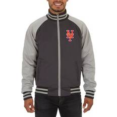 JH Design Sports Fan Apparel JH Design Men's Gray New York Mets Reversible Track Jacket