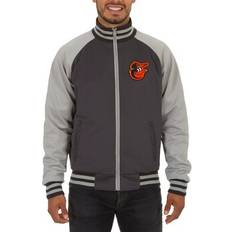 JH Design Sports Fan Apparel JH Design Men's Gray Baltimore Orioles Reversible Track Jacket