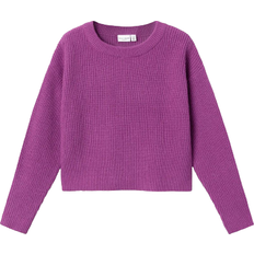 Nylon Oberteile Name It Kid's Long-sleeved Knit - Cattleya Orchid