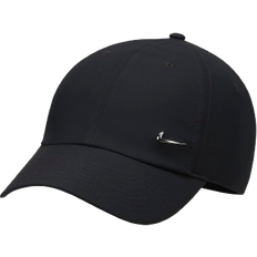 Nike Dame Tilbehør Nike Dri-FIT Club Unstructured Metal Swoosh Cap - Black/Metallic Silver