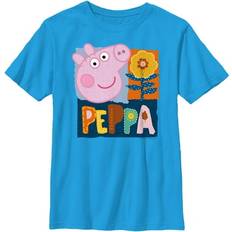 Peppa Pig Children's Clothing Fifth Sun Boy Peppa Pig Spring Portrait Graphic Tee Turquoise