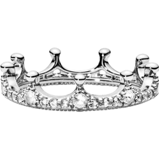 Pandora Clear Sparkling Crown Ring - Silver/Transparent