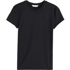H&M Fitted Microfiber T-shirt - Black