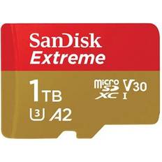 Class 10 Memory Cards & USB Flash Drives SanDisk Extreme microSDXC V30 UHS-I U3 1TB + Adapter