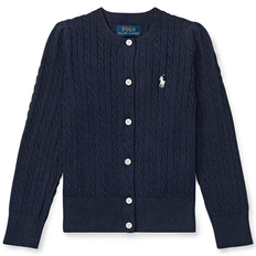 Blau Cardigans Polo Ralph Lauren Mini Cable Knit Cardigan - Hunter Navy (313543047011)