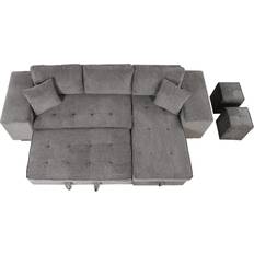 Flieks 48737550 Knox Charcoal Sofa 104.5" 4 Seater