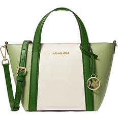 Green Handbags Michael Kors Pratt Small Color Block Tote Bag - Fern Green Multi