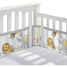 Bumpers BreathableBaby Mesh Liner for Full Size Cribs Safari Fun Too 11x193"