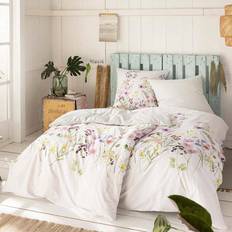 Blumen Bettbezüge Estella Mako-Satin Bettwäsche Rosie Blumenwiese Streifen Bettbezug (200x)