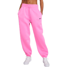 Damen - Sweathosen Nike Women's Sportswear Phoenix Fleece Oversized High Waisted Sweatpants - Playful Pink/Black