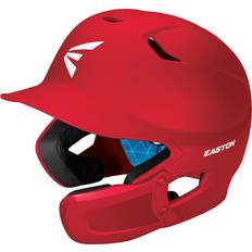 Baseball Helmets Easton Z5 2.0 Matte Solid Senior Batting Helmet with Jaw Guard Red