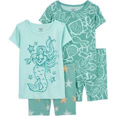 Nightwear Children's Clothing Carter's Toddler Girls 4-pc. Shorts Pajama Set, 2t, Blue Blue