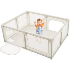 Playpen Costway Baby Playpen Extra Large Kids Activity Center Safety Play-White