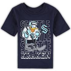 Children's Clothing Outerstuff Preschool Deep Sea Blue Seattle Kraken Disney Three-Peat Logo T-Shirt