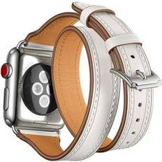 Almnvo Genuine Leather Strap for Apple Watch 45mm