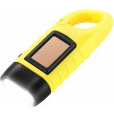Minkurow Solar Hand Crank Flashlight Rechargeable Outdoor Activity Emergency Light