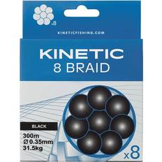 Kinetic Fiskesnører Kinetic 8 Braid 150m 0,16mm/12,0kg Black