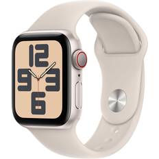 Apple Smartwatches Apple Watch SE GPS + Cellular Aluminum Small/Medium Strap Starlight Sport Band Starlight Case 44mm