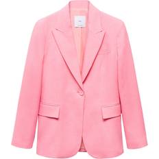 L Blazers Mango 100% linen suit blazer pink Women Pink