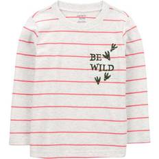 Stripes Tops Children's Clothing Carter's Toddler Boys Striped Jersey T-shirt Gray