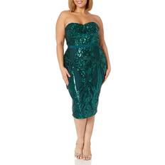 City Chic Short Dresses City Chic DRESS SEQUIN SOFIA FF Emerald Emerald