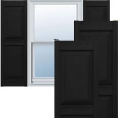 Window Shutters Ekena Millwork 12 Lifetime 2 Equal Raised Panel Vinyl Standard Pair Height 41"