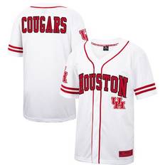 Colosseum Game Jerseys Colosseum Men's White Houston Cougars Free Spirited Mesh Button-Up Baseball Jersey