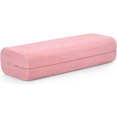 Costway Yoga Equipment Costway Yoga Bolster Pillow with Washable Cover and Carry Handle-Pink