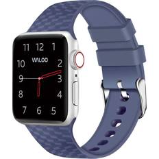 Carbon Fiber Silicone Band for Apple Watch Series 1-9