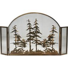Fireplace Screens Meyda Tiffany "50"W X 30"H Tall Pines Arched Fireplace Screen Lighting 119082"