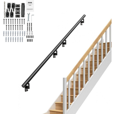 Handrails Vevor Handrail Stair Railing,Wall Mount Handrails for Indoor Stairs,for Outdoor Stairs Black