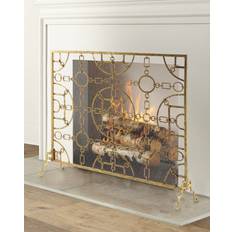 Gold Fireplace Accessories Italian Gold Iron Equestrian Fireplace Screen