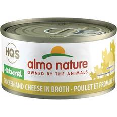 Almo Nature HQS Cat Grain Free Chicken and Cheese Canned Cat Food 2.47-oz, case