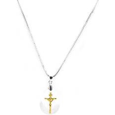 Grandado Souvenirs Cross Necklace - Gold/Silver/Transparent