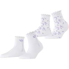 Viskose Socken Esprit Short Socks 2-pack - White