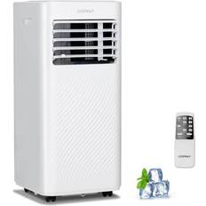 Air Conditioners Costway 10000 BTU 4-in-1 Portable Air Conditioner with Humidifier and Sleep Mode-White