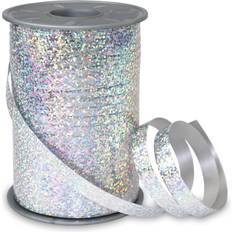 Present Time Gift Wrap Ribbons Holly Silver 200m
