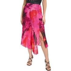 DKNY Skirts DKNY Print Pleated Asymmetric Midi Skirt