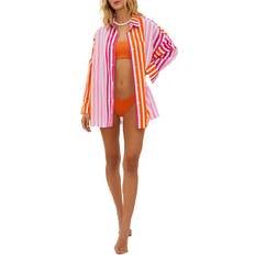 Blouses Beach Riot Alexa Button-Down Cover-Up Sunset Stripes