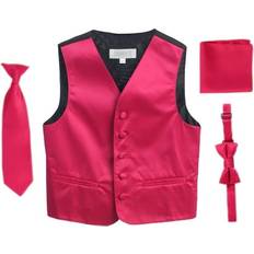 Suits Gioberti Kids and Boys 4pc Satin Formal Vest Set