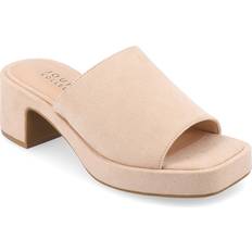 Pink Heeled Sandals Journee Collection Bessa Platform Sandal Women's Tan Sandals