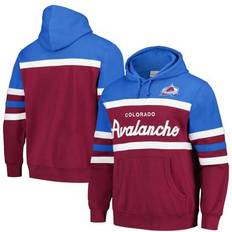 Mitchell & Ness Jackets & Sweaters Mitchell & Ness Men's Burgundy/Light Blue Colorado Avalanche Head Coach Pullover Hoodie
