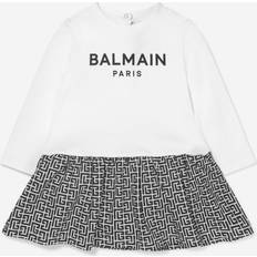 Balmain Dresses Children's Clothing Balmain Baby Girls Long Sleeve Logo Dress Mths