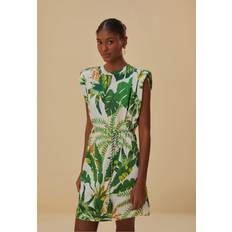 Short Dresses - Women Farm Rio Tropical Forest Cotton Shift Dress