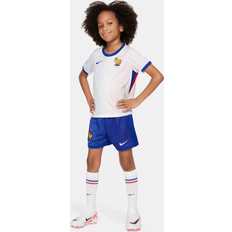 Soccer Uniform Sets Nike FFF 2024 Stadium Away Younger Kids' Football Replica 3-Piece Kit White Polyester