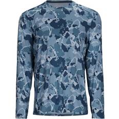 Fishing Jackets Simms SolarFlex Long-Sleeve Shirt for Men Regiment Camo Neptune