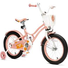 Costic Girls Bike with Training Wheels & Front Handbrake - Candy Pink Kids Bike