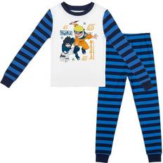 Pajamases BioWorld Naruto Classic Characters Youth Blue Striped Long Sleeve Pajama Set