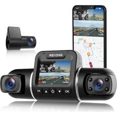 Reversing Cameras Rexing V2 PRO AI Dash CAM, 3 Channel Front Cabin Rear 1080p